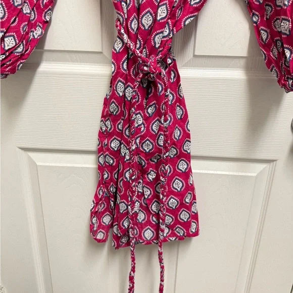 Caryn Lawn Pink Textile Braided Tie Waist Dress - Picture 3 of 16
